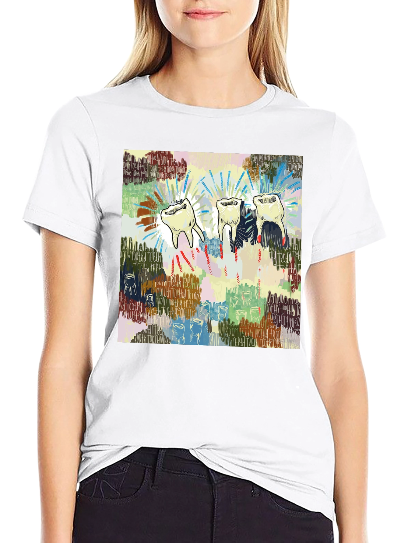 Wisdom Teeth Graphic Print T-Shirt