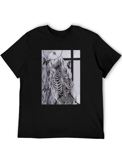 Skeleton Butterfly Graphic T-Shirt