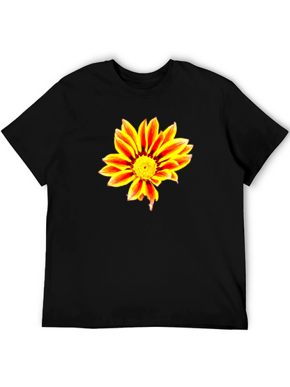 Bold Flower Graphic Black T-Shirt