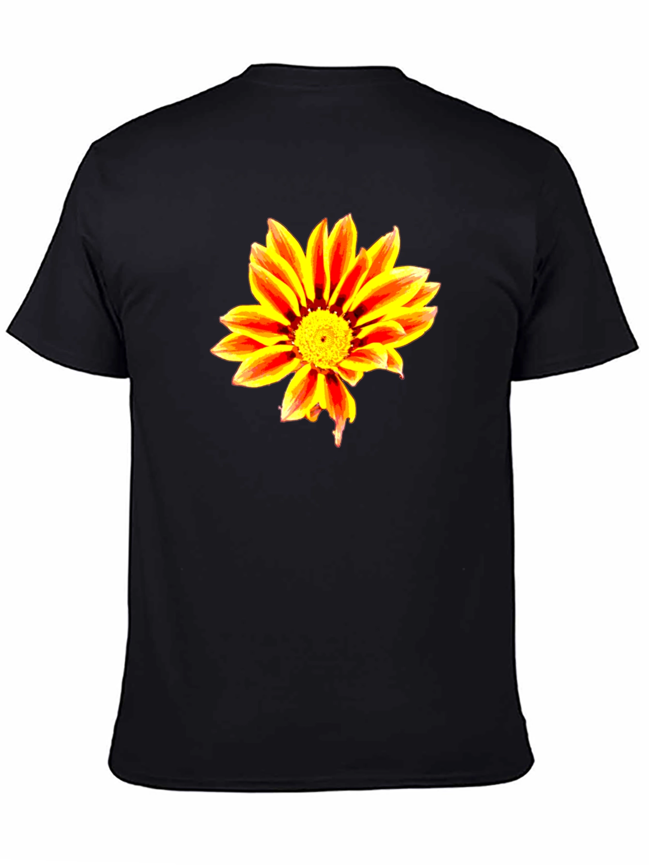 Bold Flower Graphic Black T-Shirt