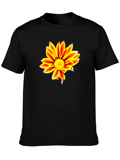 Bold Flower Graphic Black T-Shirt