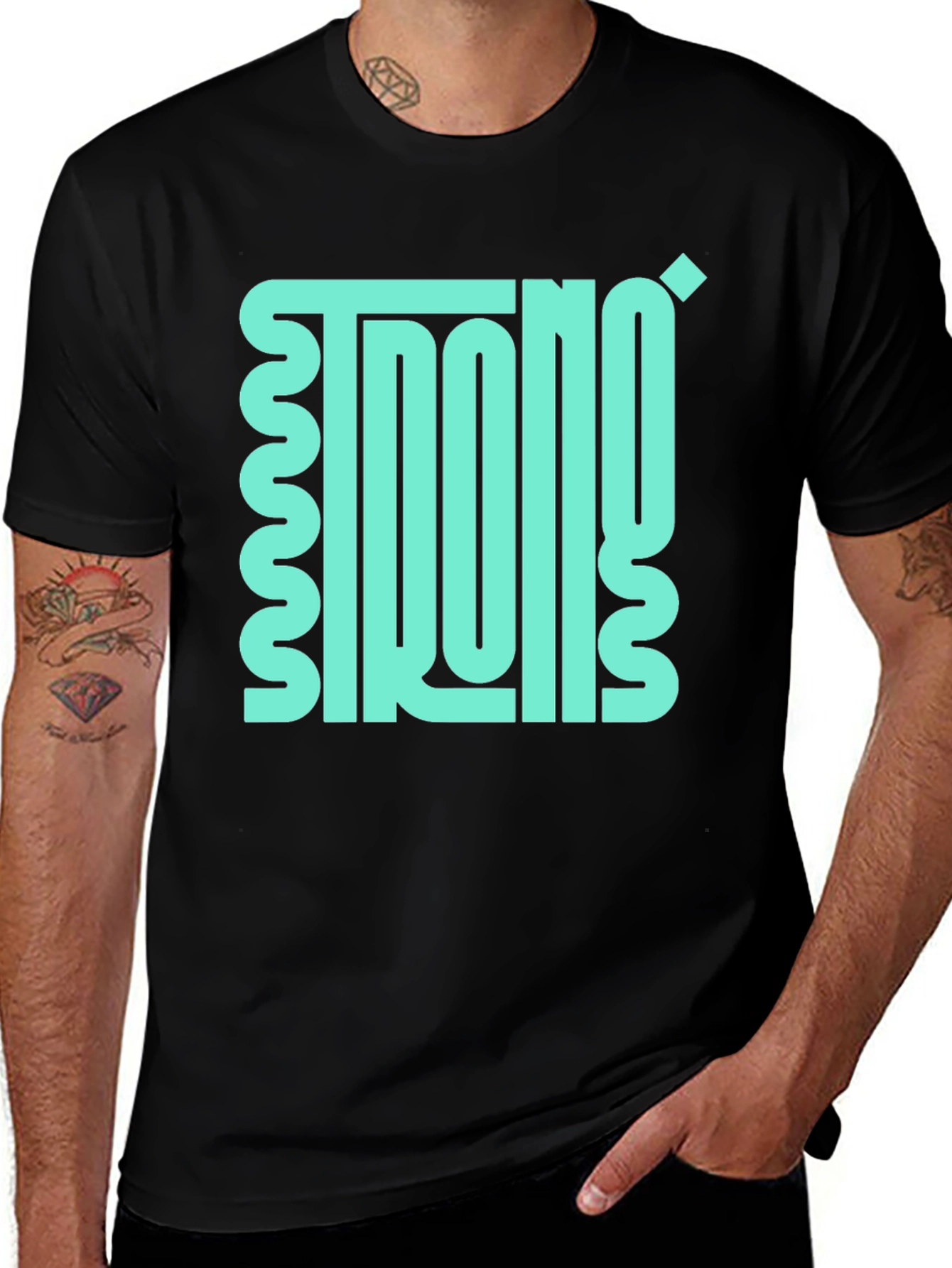 Strong Black Graphic Tee