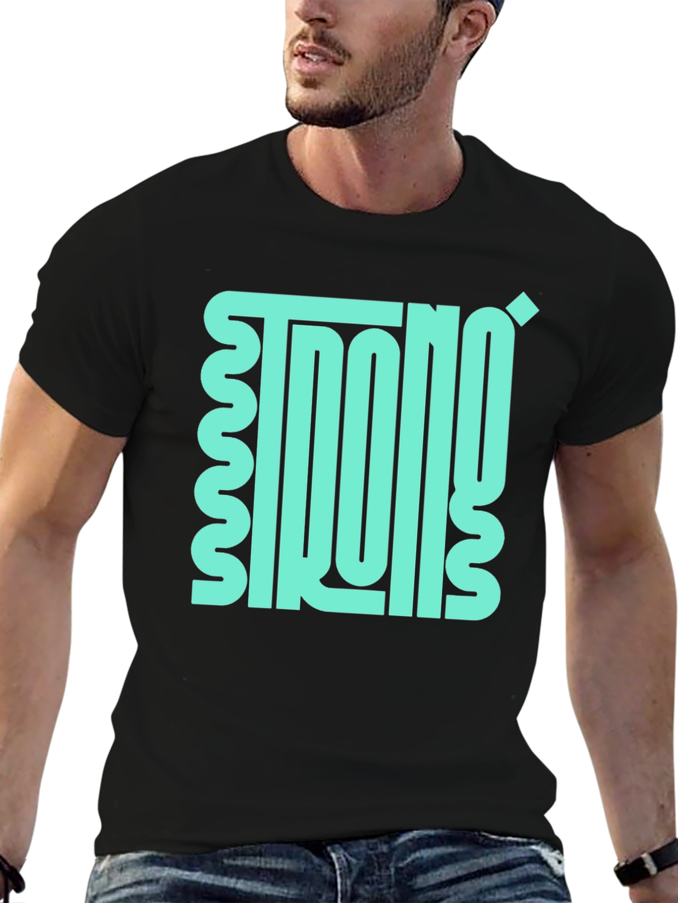 Strong Black Graphic Tee