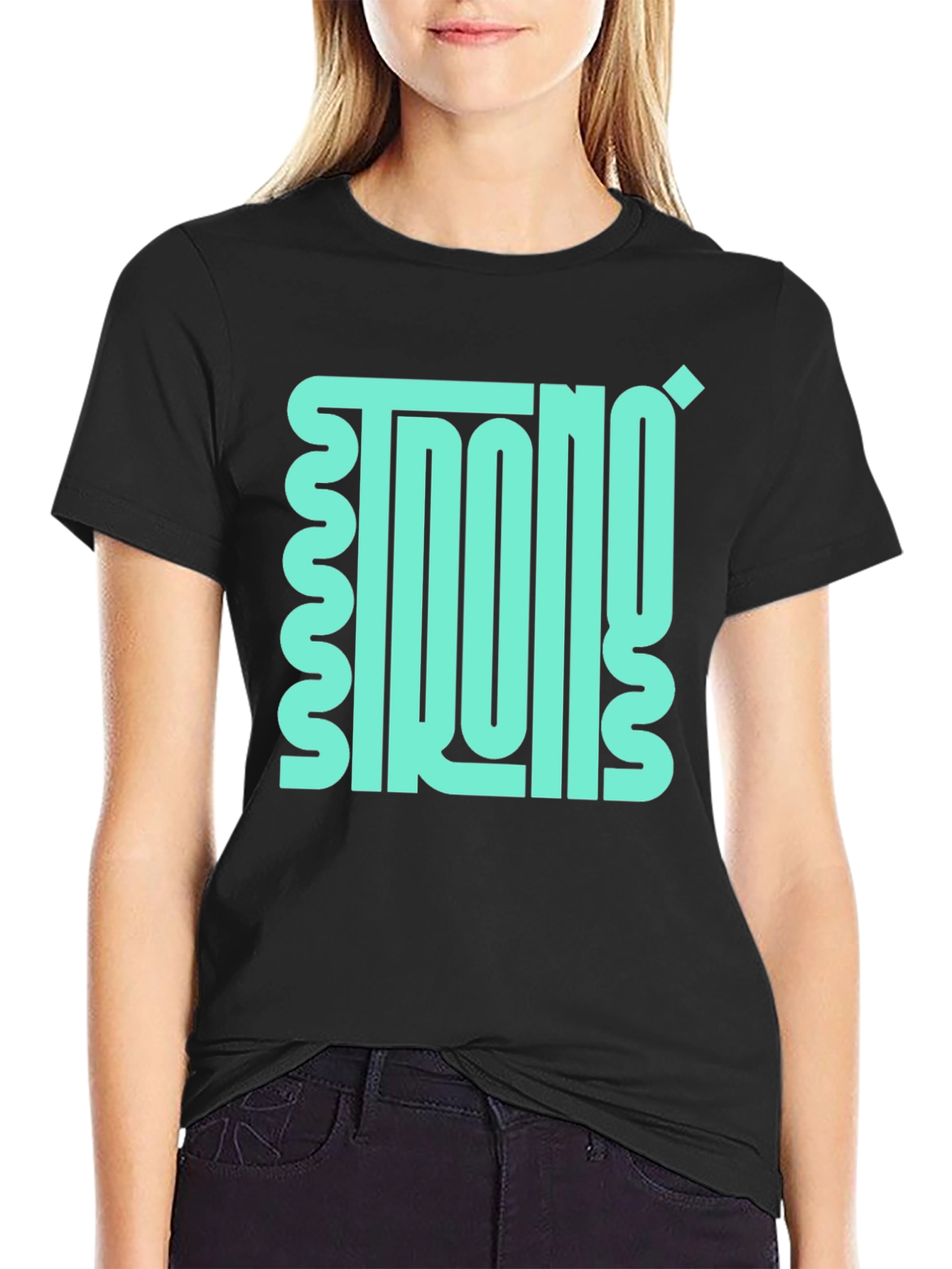 Strong Black Graphic Tee