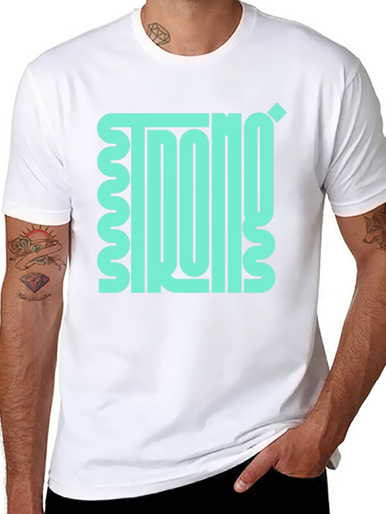 Strong Black Graphic Tee