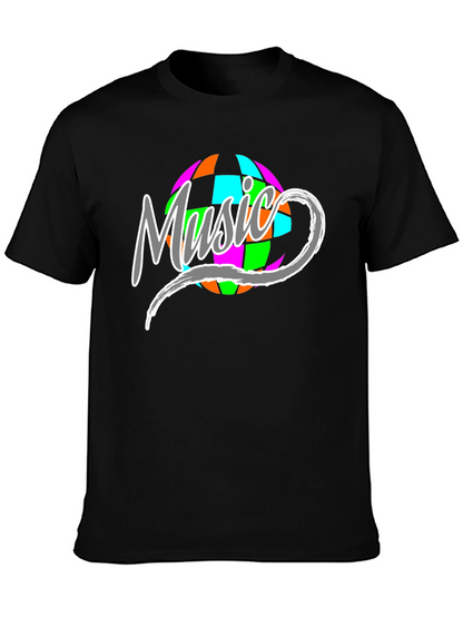 Music Disco Ball Graphic T-Shirt
