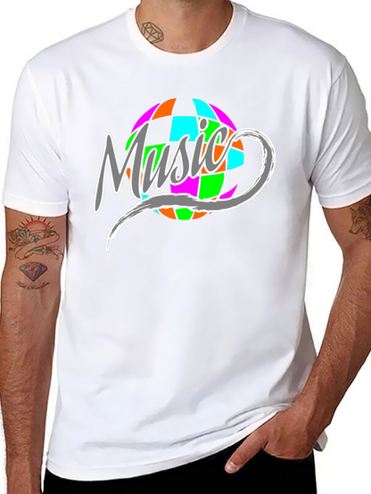 Music Disco Ball Graphic T-Shirt