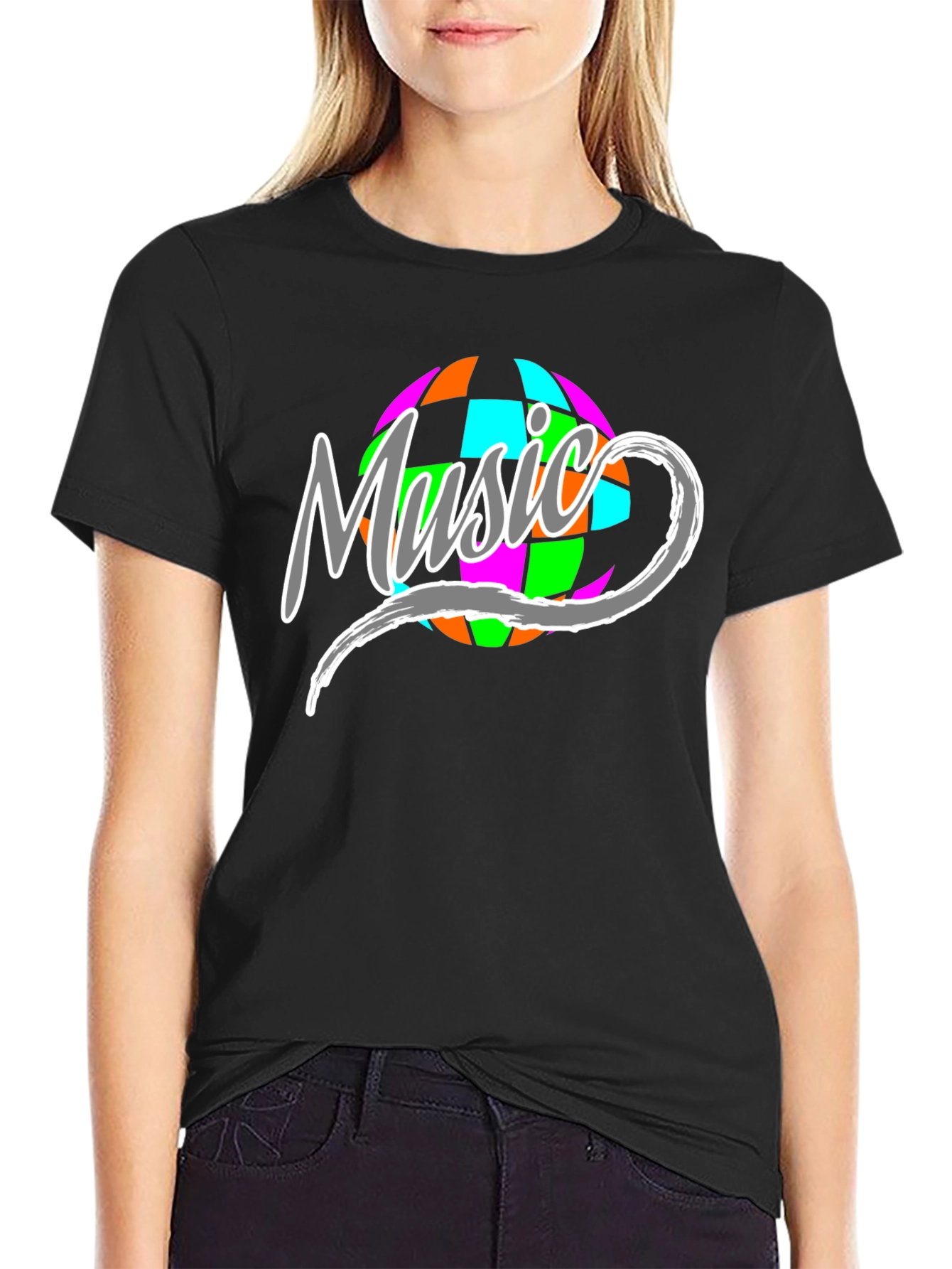 Music Disco Ball Graphic T-Shirt