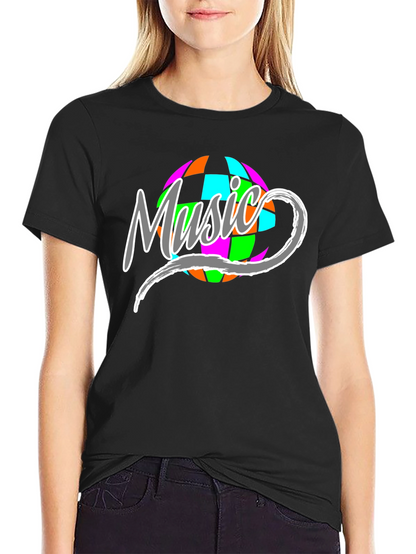 Music Disco Ball Graphic T-Shirt