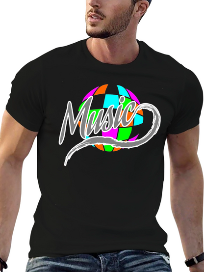 Music Disco Ball Graphic T-Shirt