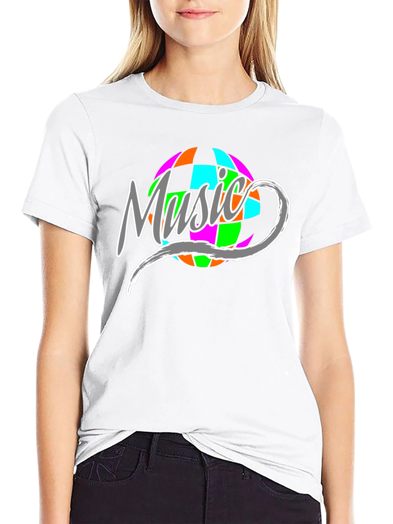 Music Disco Ball Graphic T-Shirt