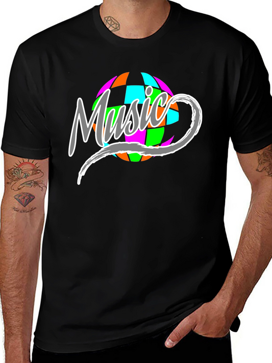 Music Disco Ball Graphic T-Shirt