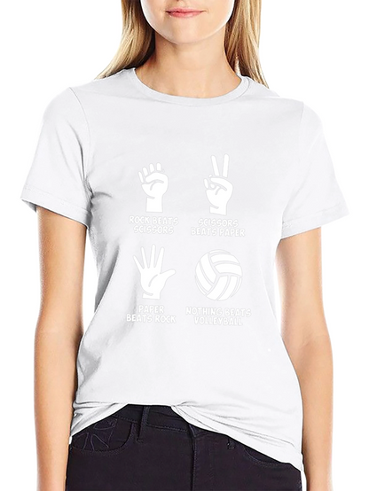 Rock Paper Scissors Volleyball Black T-Shirt