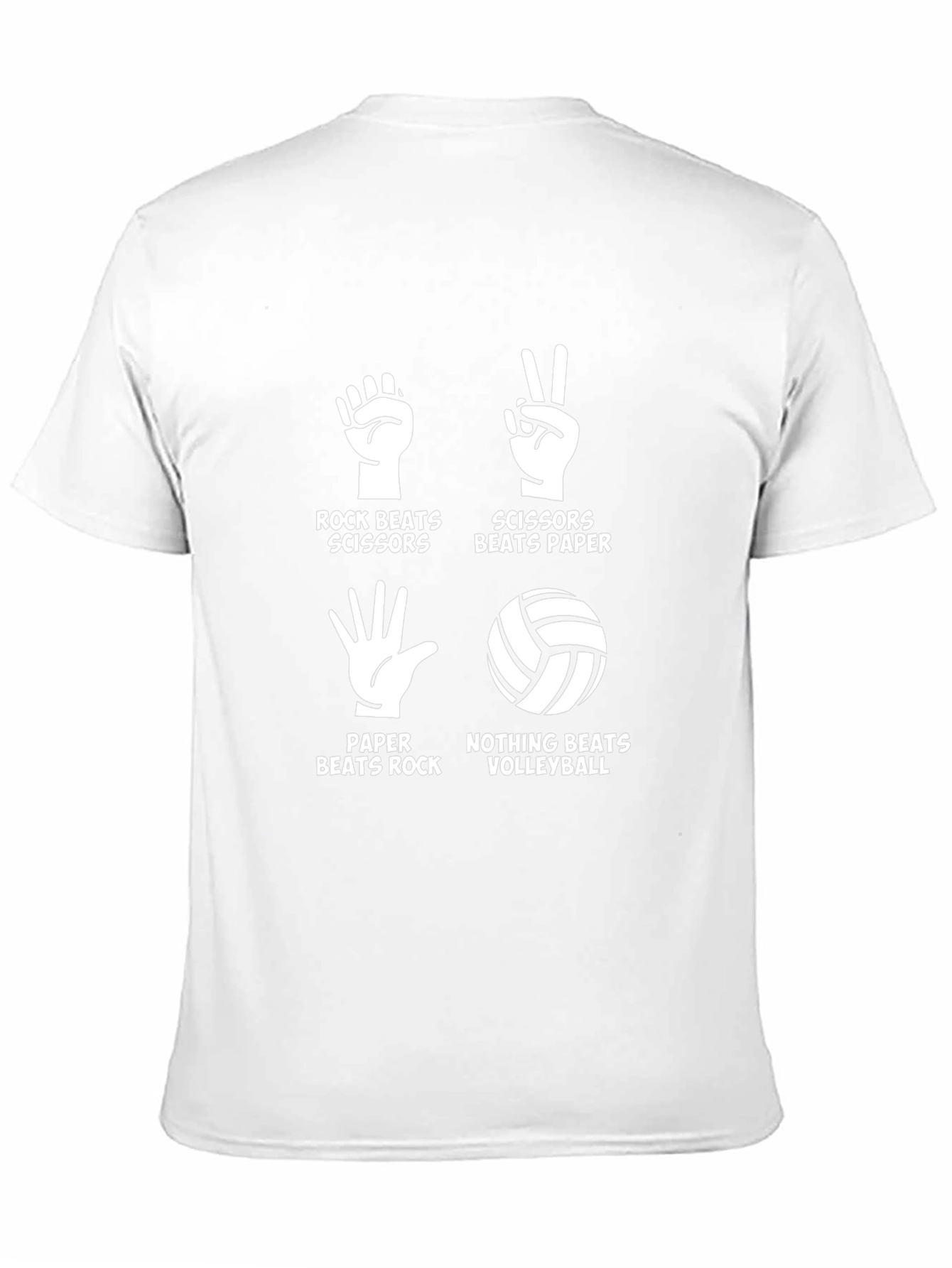 Rock Paper Scissors Volleyball Black T-Shirt