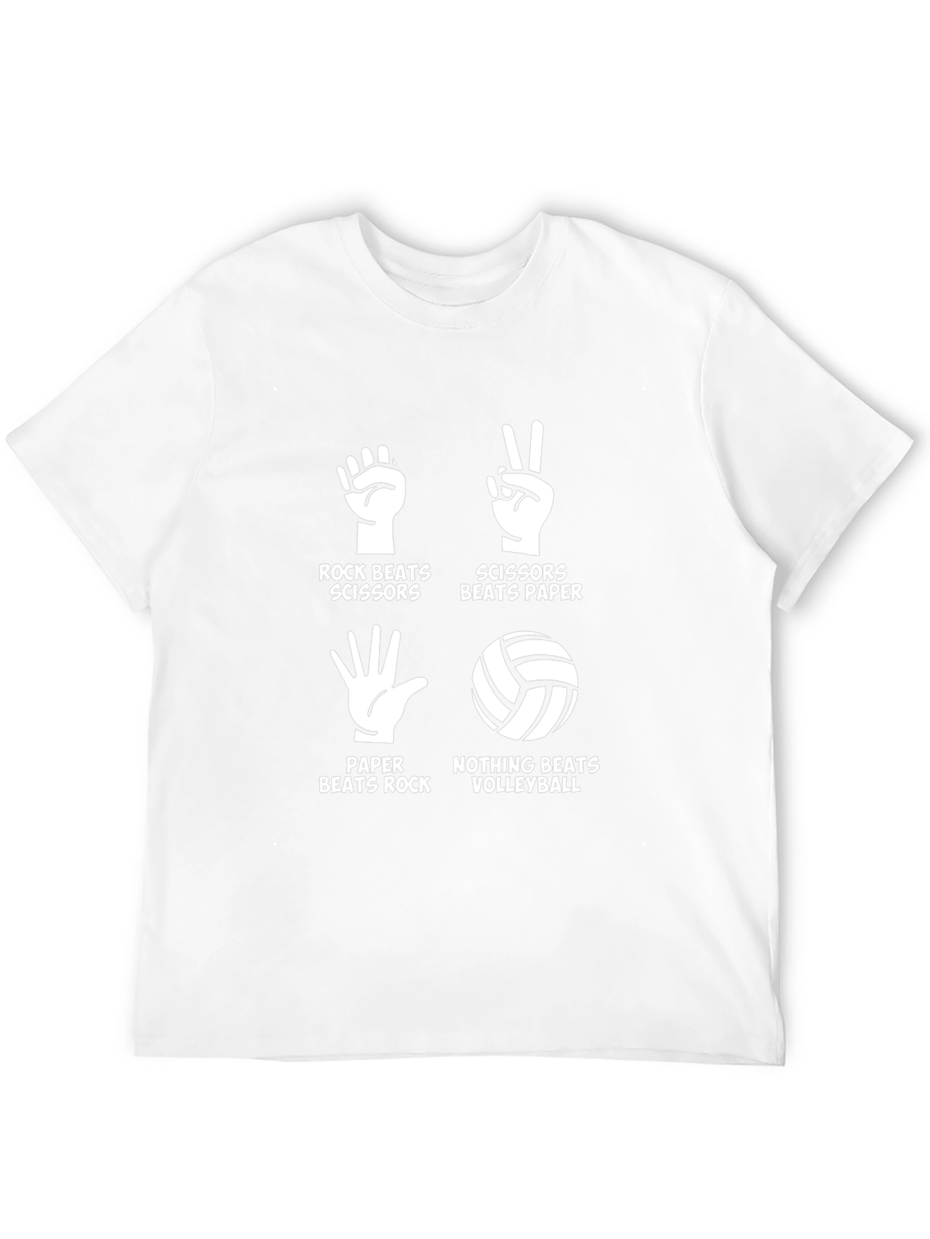 Rock Paper Scissors Volleyball Black T-Shirt