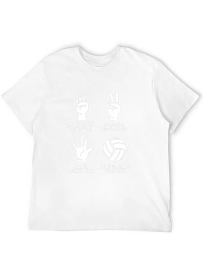 Rock Paper Scissors Volleyball Black T-Shirt