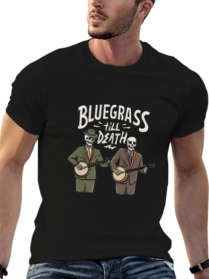 Bluegrass Til Death Skeleton Band T-Shirt