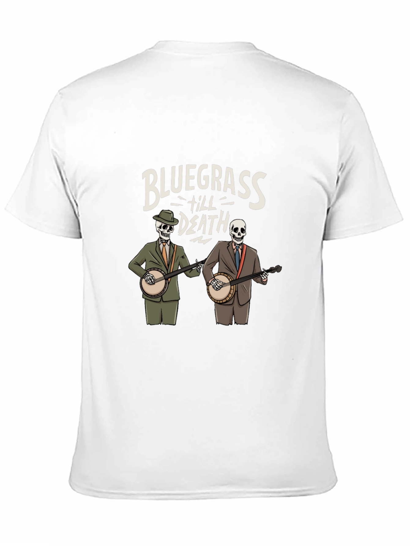 Bluegrass Til Death Skeleton Band T-Shirt
