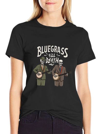 Bluegrass Til Death Skeleton Band T-Shirt