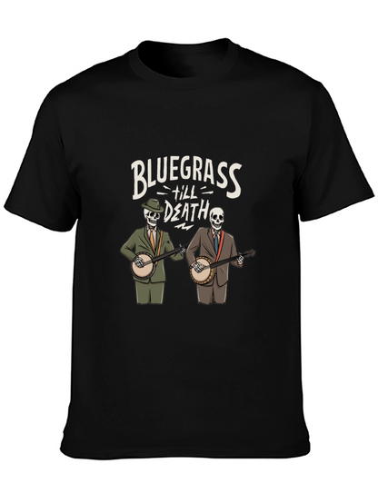 Bluegrass Til Death Skeleton Band T-Shirt