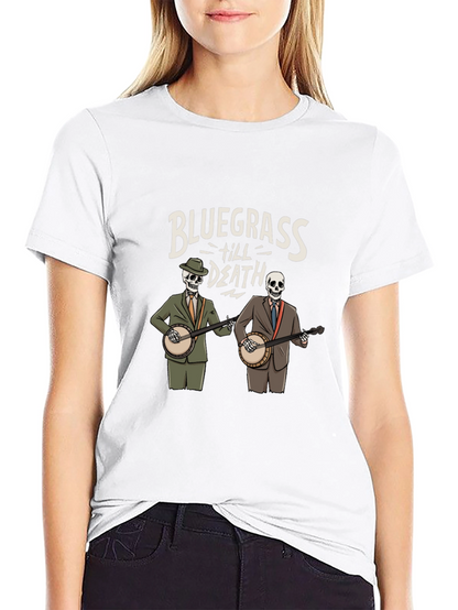 Bluegrass Til Death Skeleton Band T-Shirt