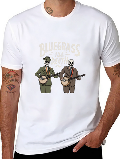 Bluegrass Til Death Skeleton Band T-Shirt
