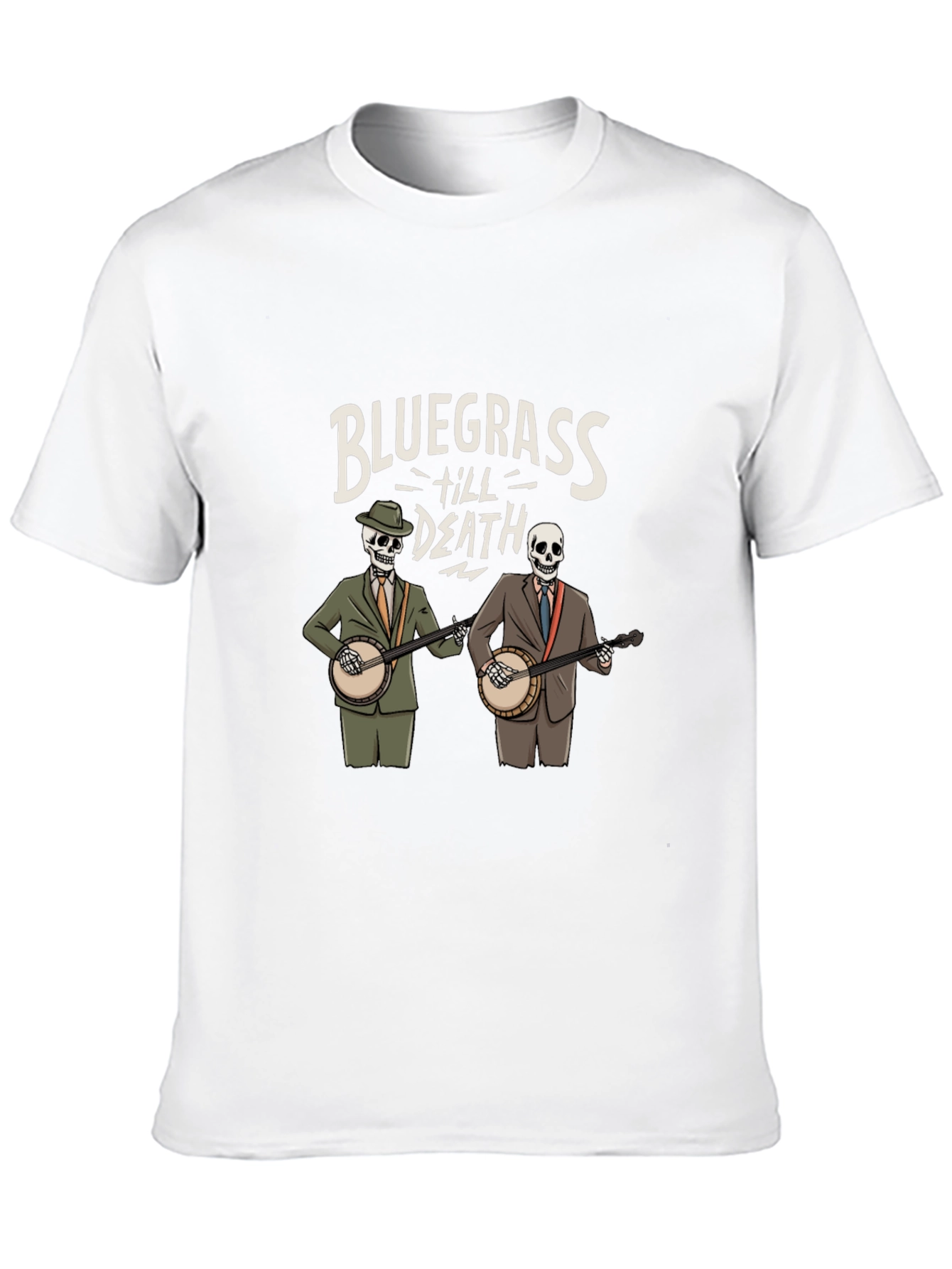 Bluegrass Til Death Skeleton Band T-Shirt
