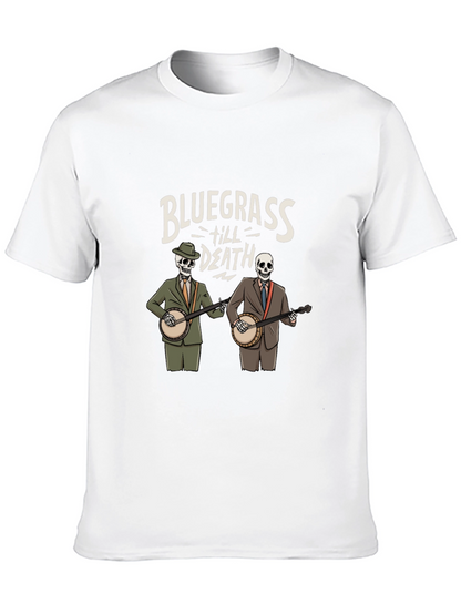Bluegrass Til Death Skeleton Band T-Shirt