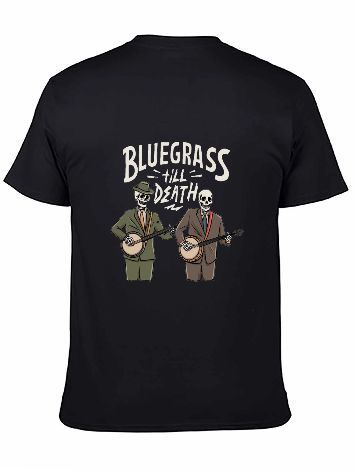 Bluegrass Til Death Skeleton Band T-Shirt