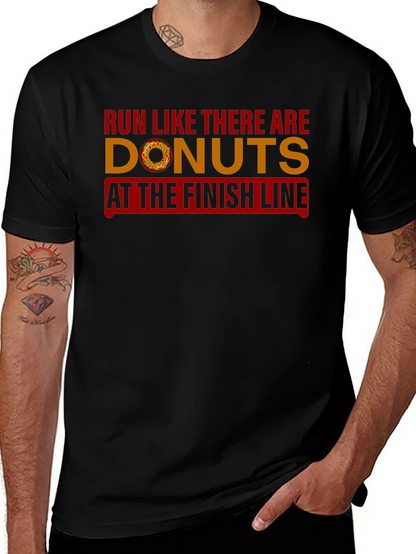 Run for Donuts Funny Graphic Tee