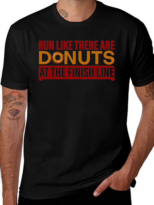 Run for Donuts Funny Graphic Tee