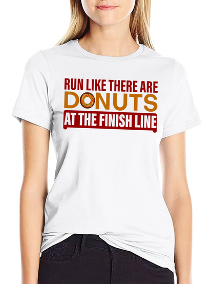 Run for Donuts Funny Graphic Tee