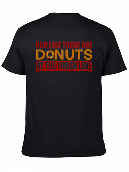 Run for Donuts Funny Graphic Tee