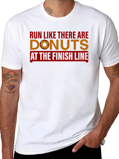 Run for Donuts Funny Graphic Tee