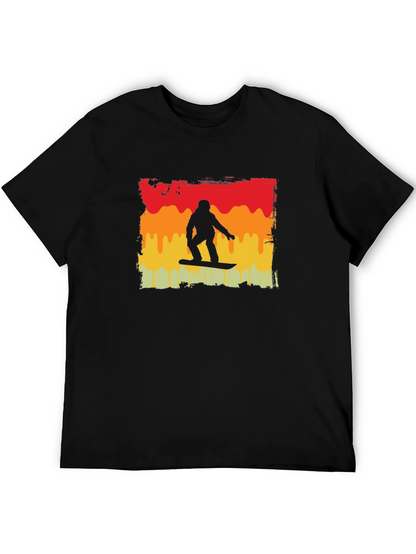 Retro Snowboarder Graphic Tee - Black