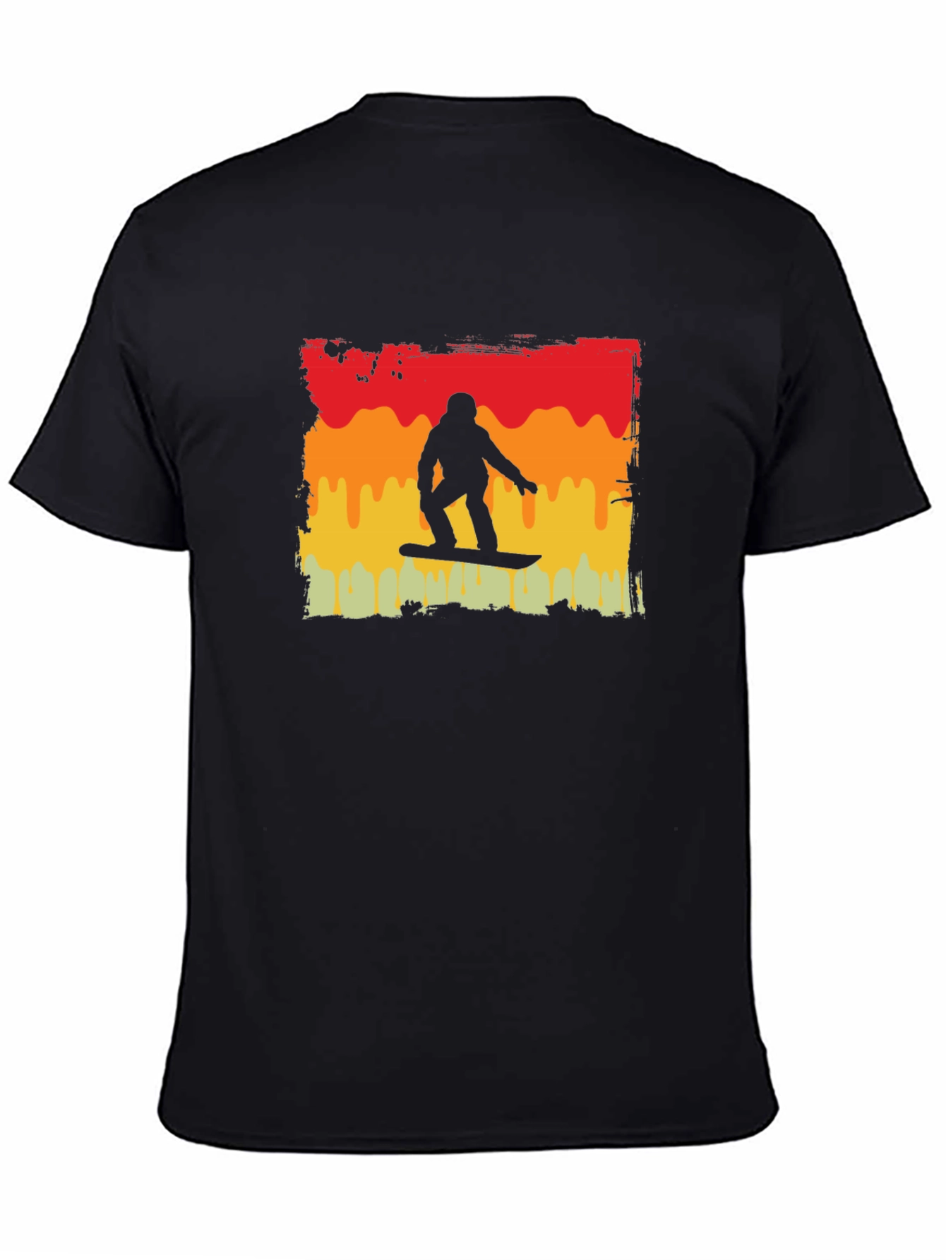 Retro Snowboarder Graphic Tee - Black