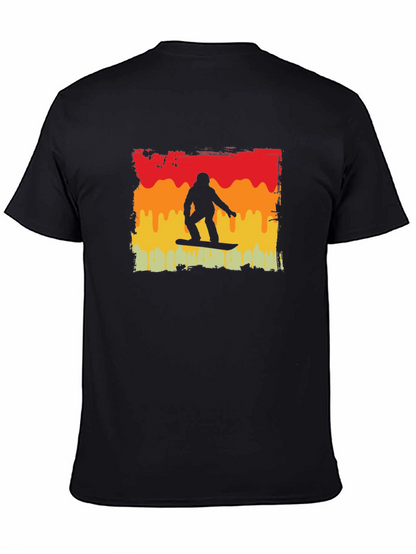 Retro Snowboarder Graphic Tee - Black