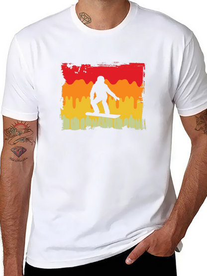 Retro Snowboarder Graphic Tee - Black