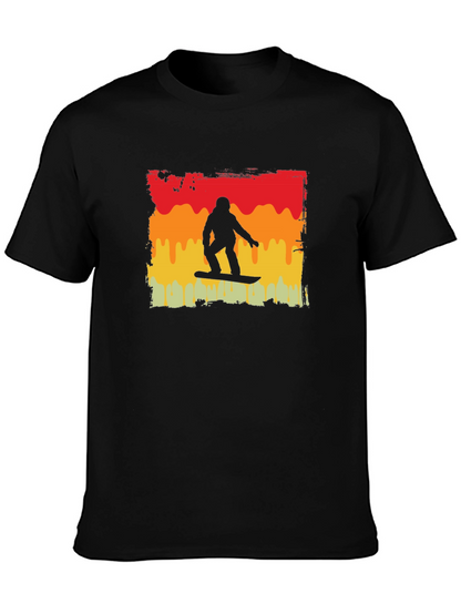 Retro Snowboarder Graphic Tee - Black