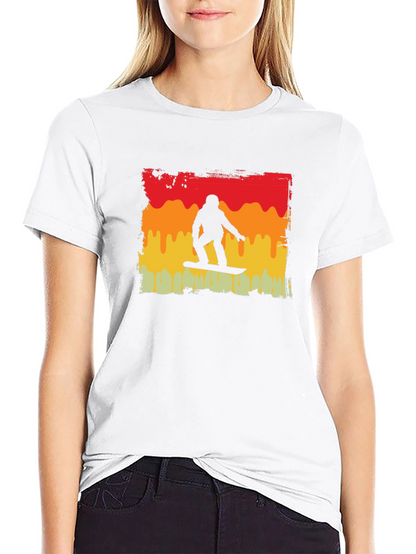 Retro Snowboarder Graphic Tee - Black