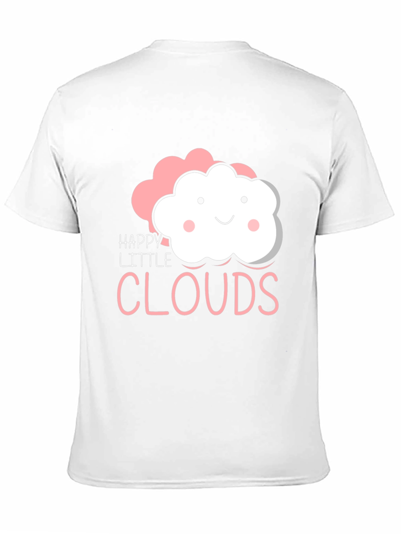 Happy Little Clouds Graphic T-Shirt - Black Cotton Tee