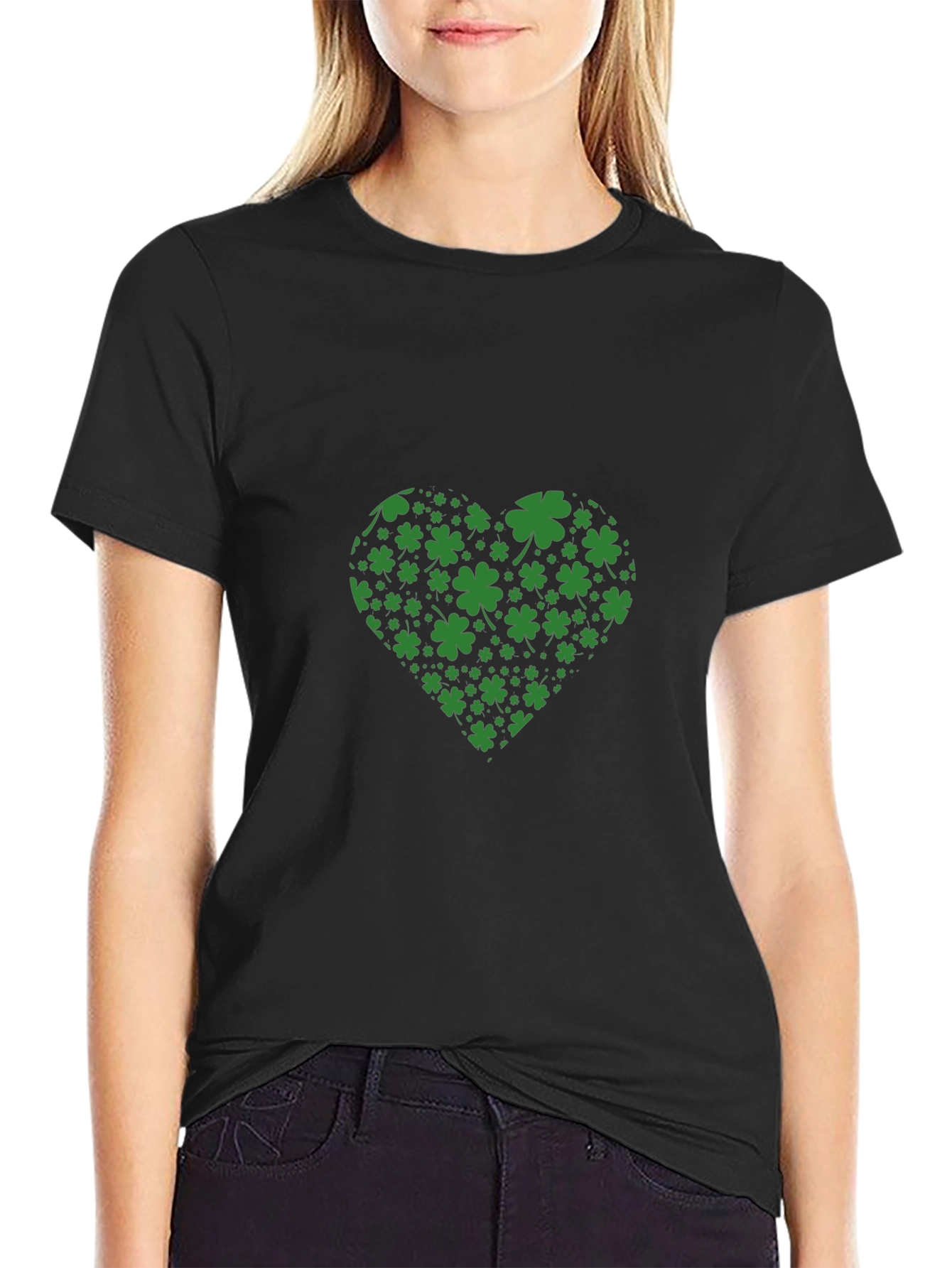 St. Patricks Day Clover Heart T-Shirt