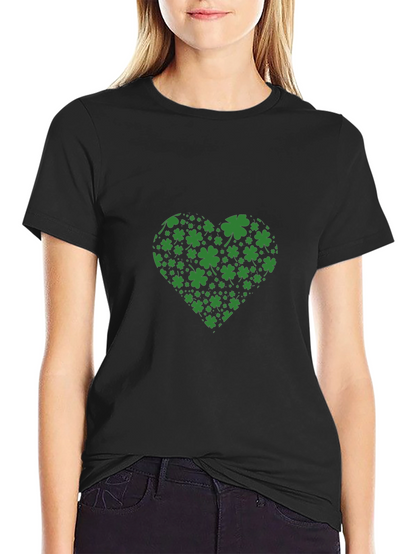 St. Patricks Day Clover Heart T-Shirt