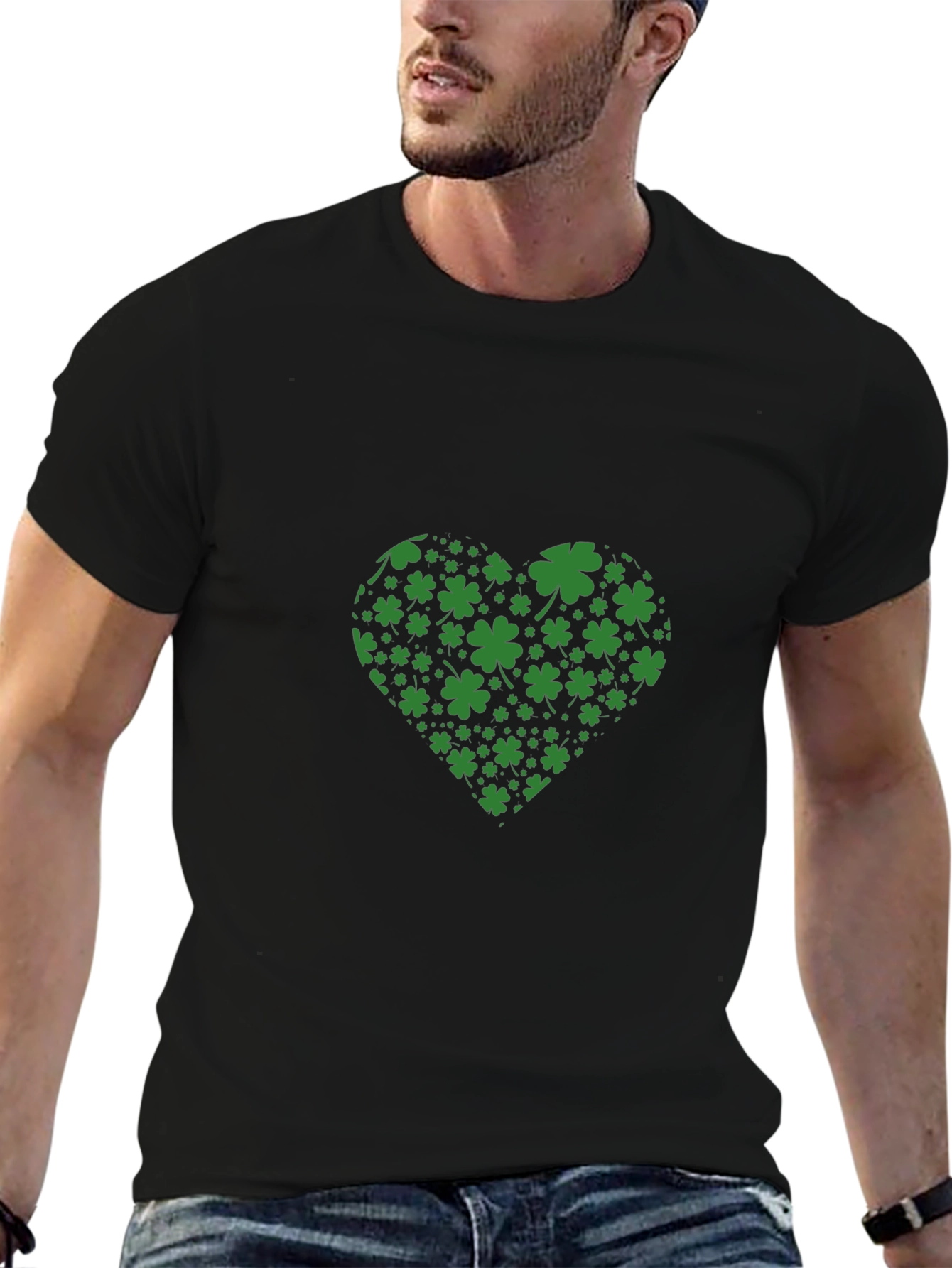 St. Patricks Day Clover Heart T-Shirt