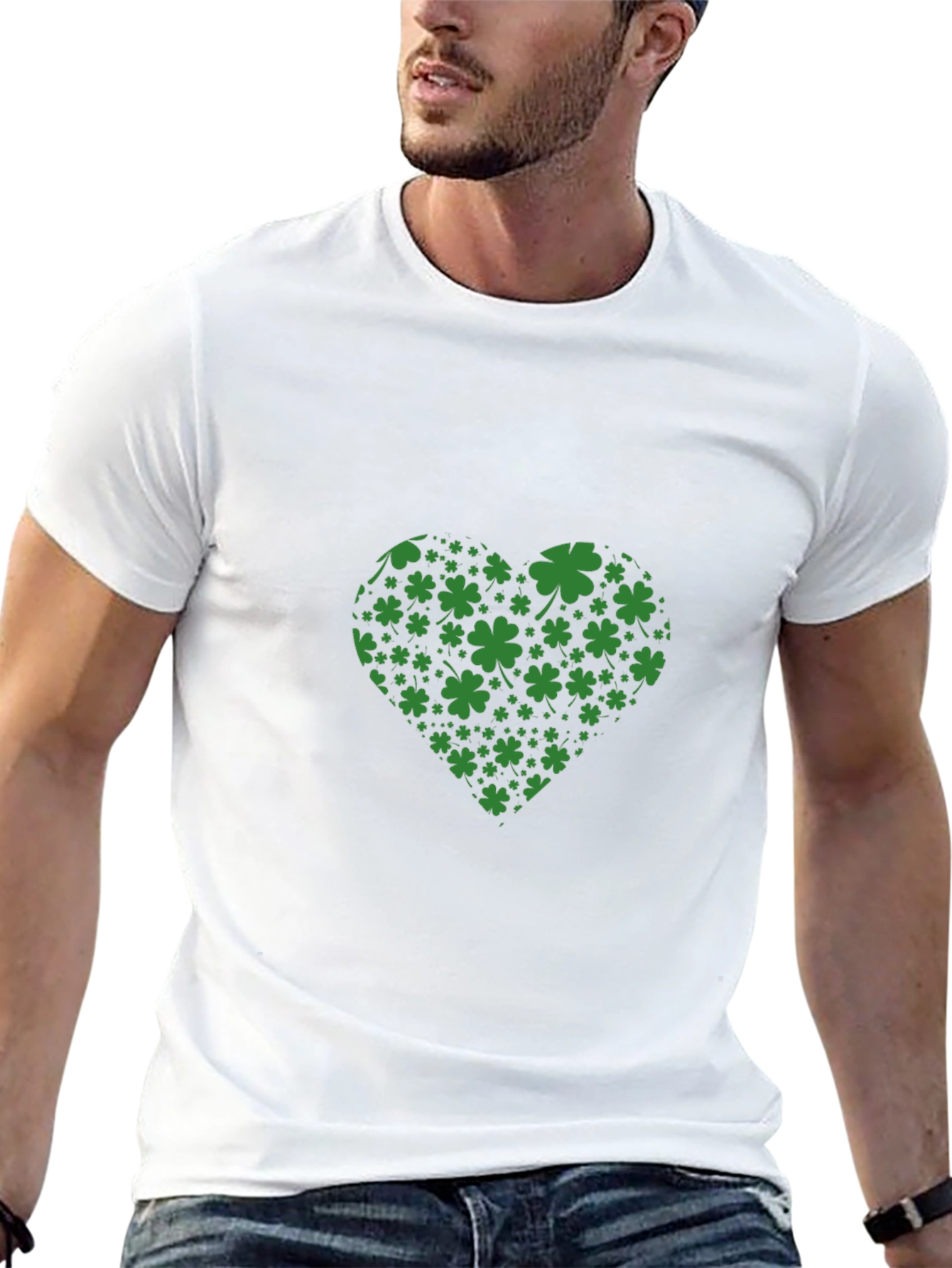St. Patricks Day Clover Heart T-Shirt