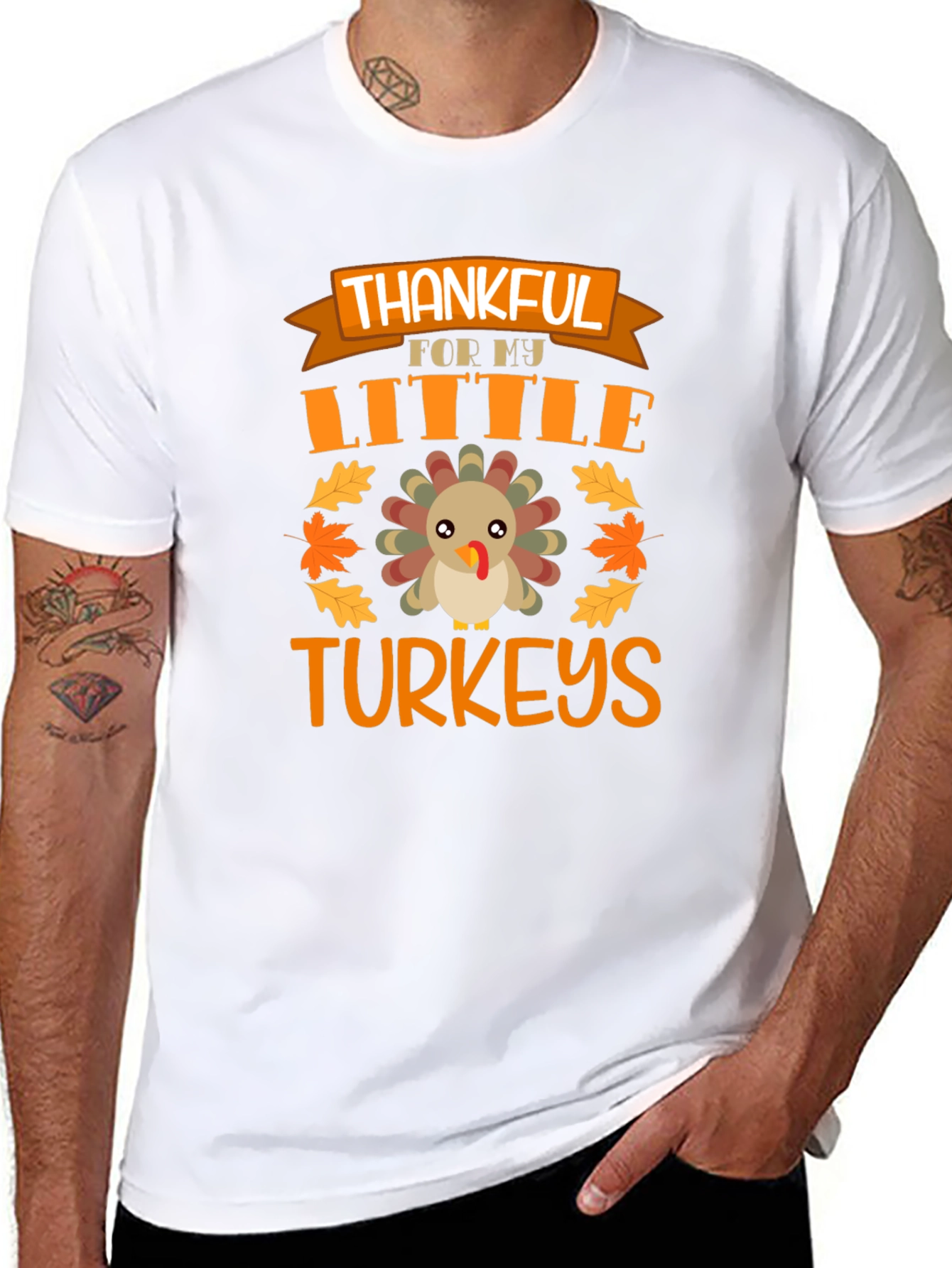 Thankful for My Little Turkeys Thanksgiving T-Shirt
