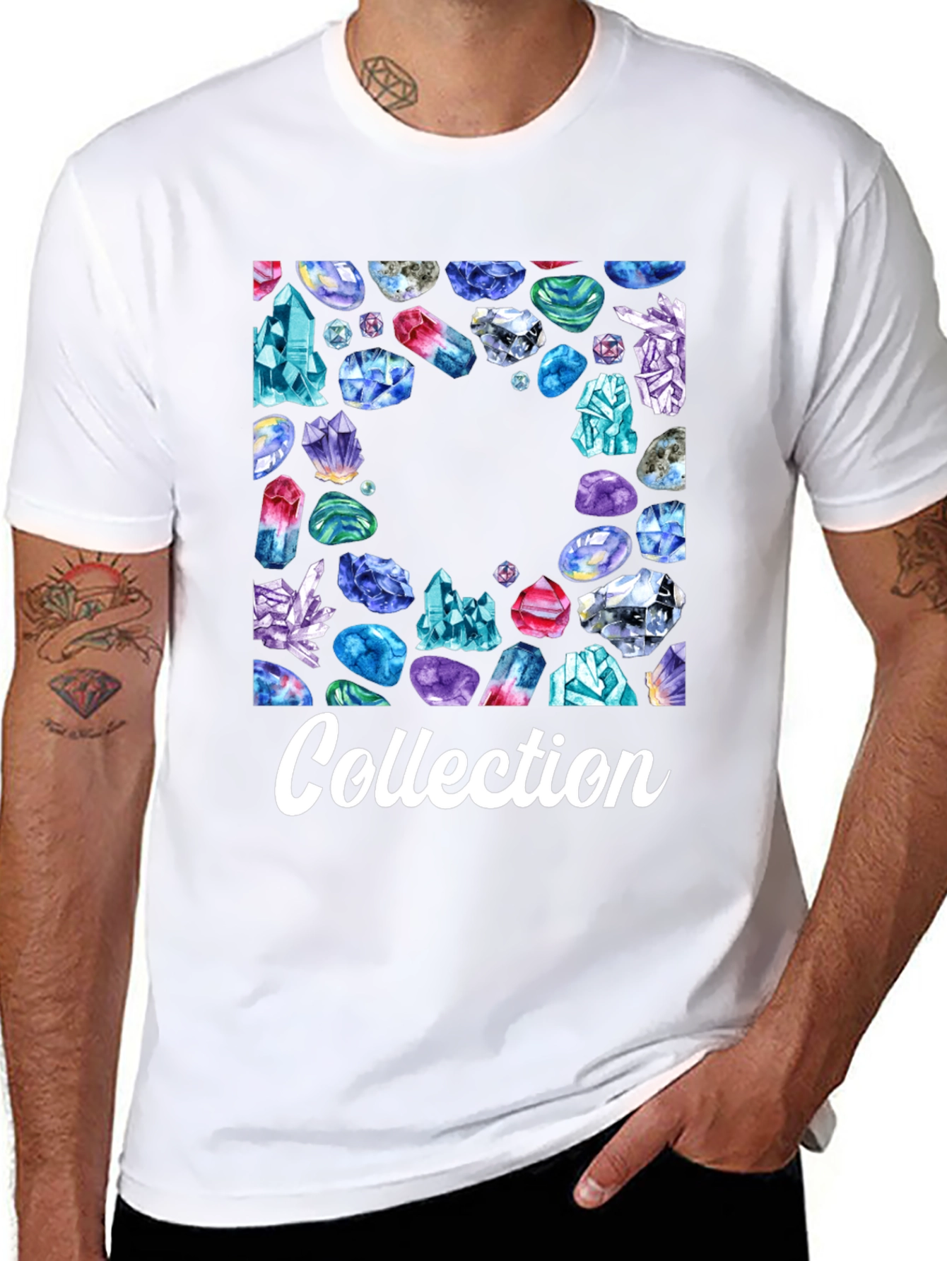 Crystal Collection Graphic Tee - Trendy Unisex T-Shirt