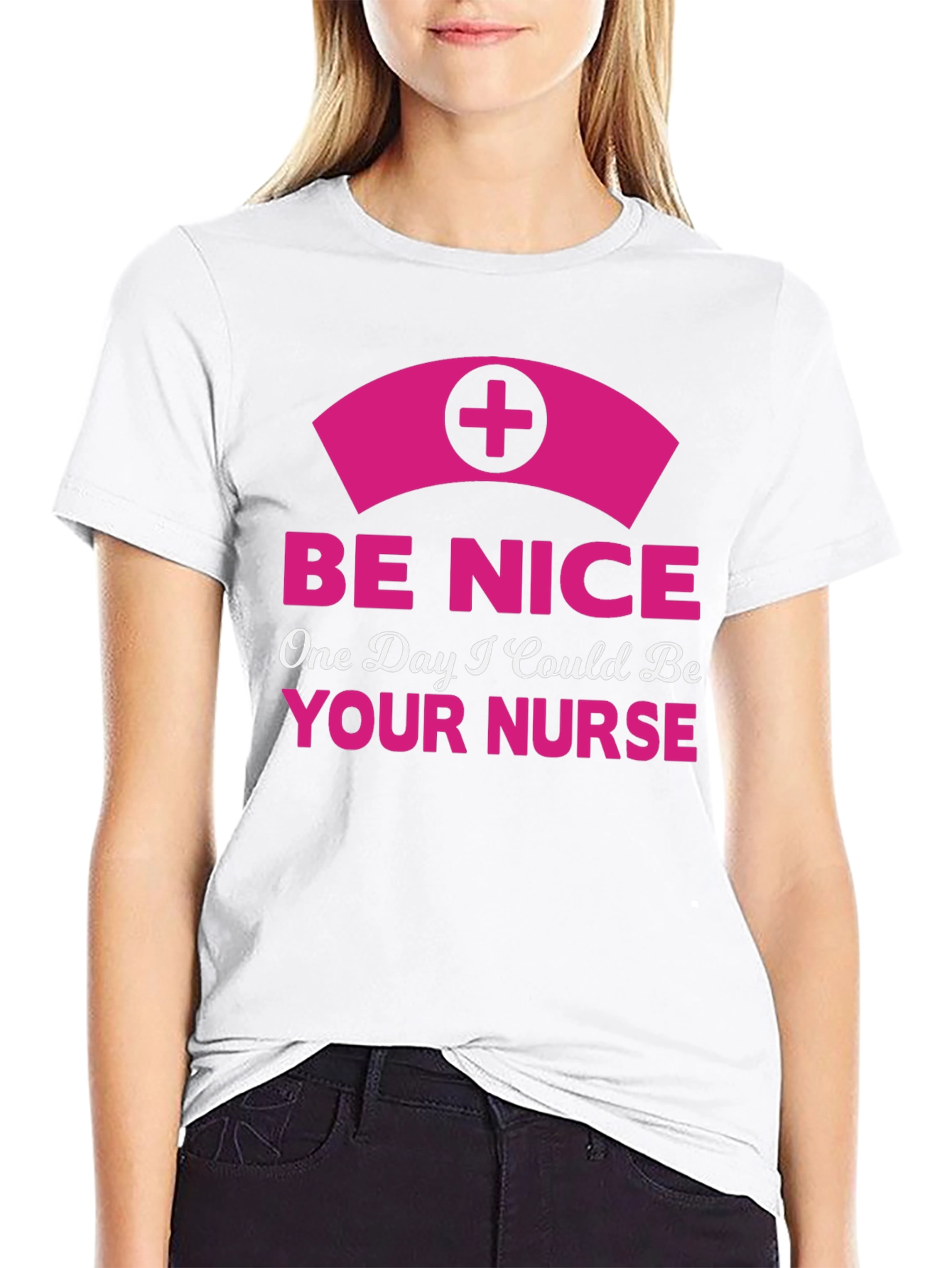 Be Nice Nurse Graphic T-Shirt - Novelty Apparel