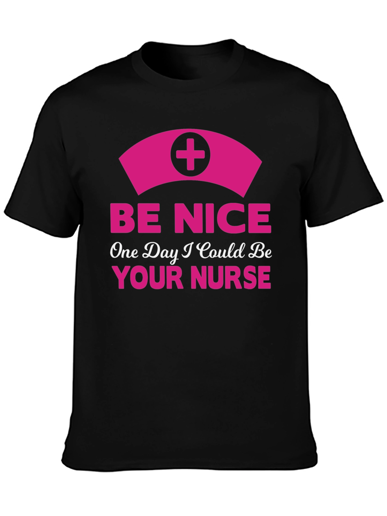 Be Nice Nurse Graphic T-Shirt - Novelty Apparel