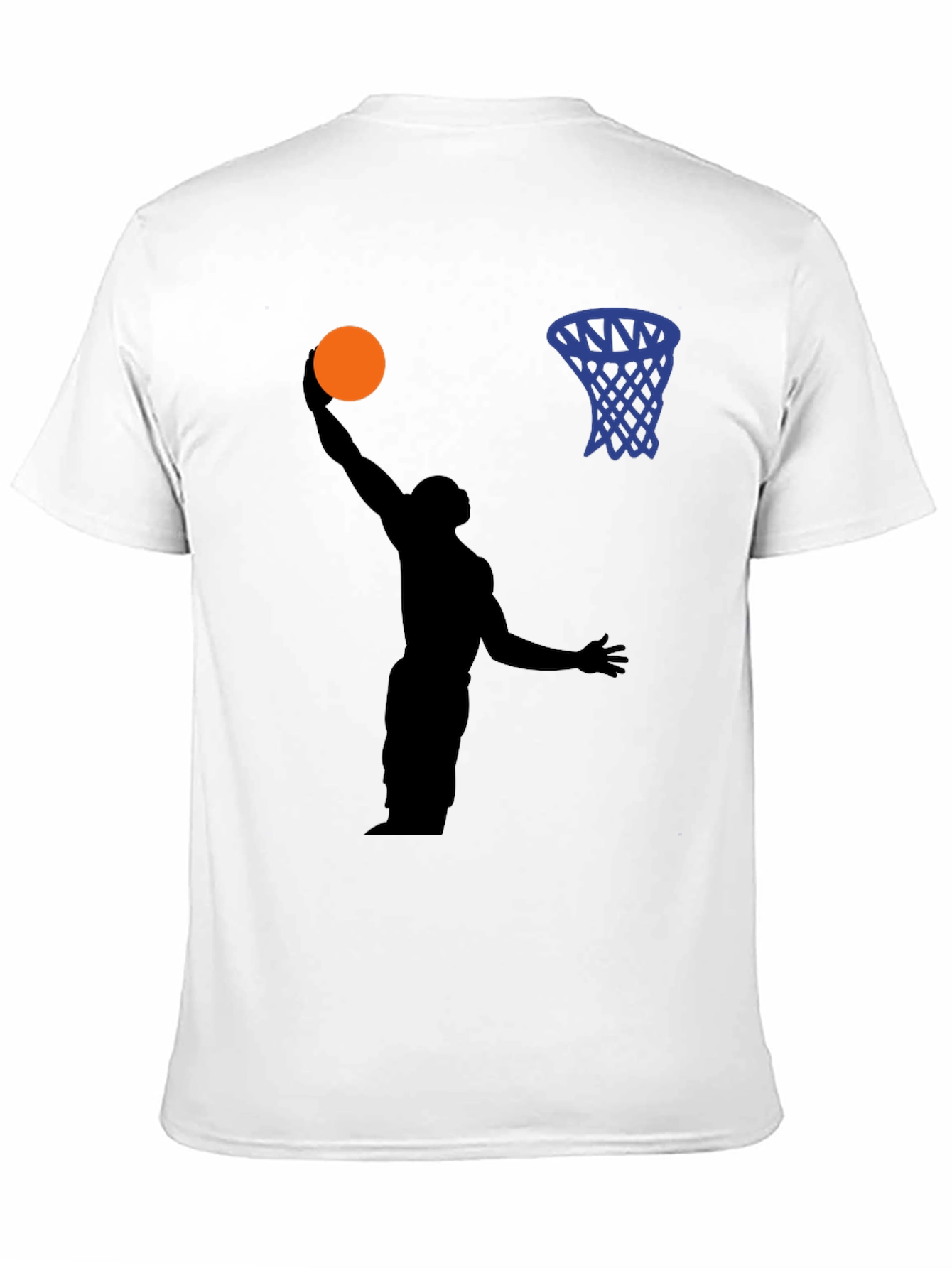 Basketball Silhouette Graphic Print Tee - Black